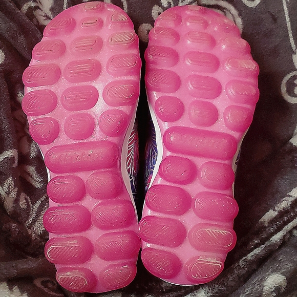 Skechers Girls' Skech-Air Flutter Spark Sneaker 84550L BLNP - Picture 3 of 3